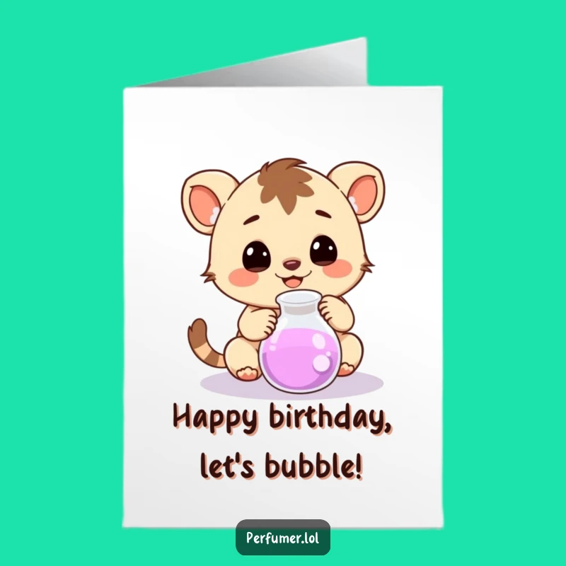 Free Printable Birthday Card: Creature's Lab of Laughter - Funny Downloadable Gift