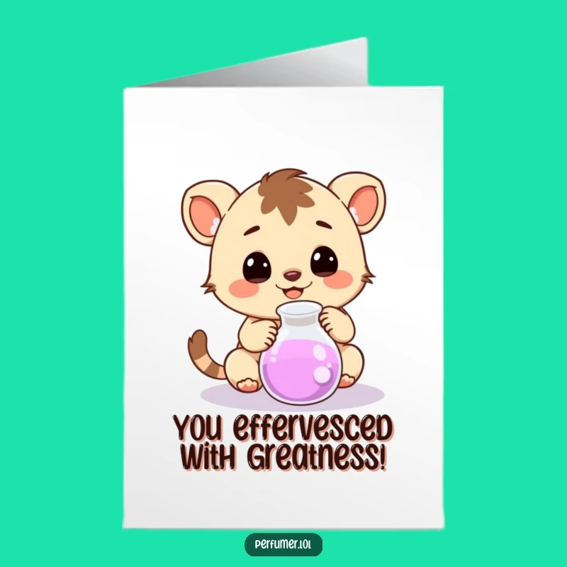 Free Printable Congrats Card: Creature's Breakthrough Brew - Funny Downloadable Gift