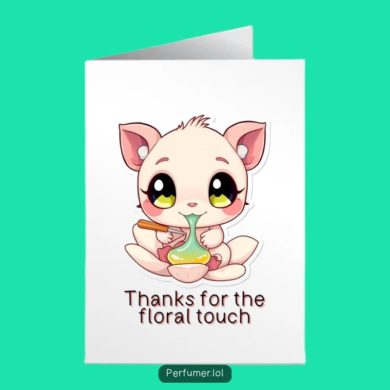 Free Printable Thank You Card: Creature's Grateful Petal Dab - Funny Downloadable Gift